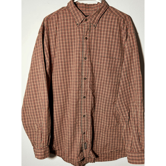 Abercrombie & Fitch Men’s Long Sleeve Button Down Shirt Red Plaid Sz L - Picture 2 of 7